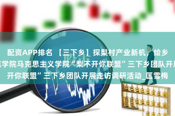 配资APP排名 【三下乡】探梨村产业新机，绘乡村振兴新篇——长江师范学院马克思主义学院“梨不开你联盟”三下乡团队开展走访调研活动_匡雪梅